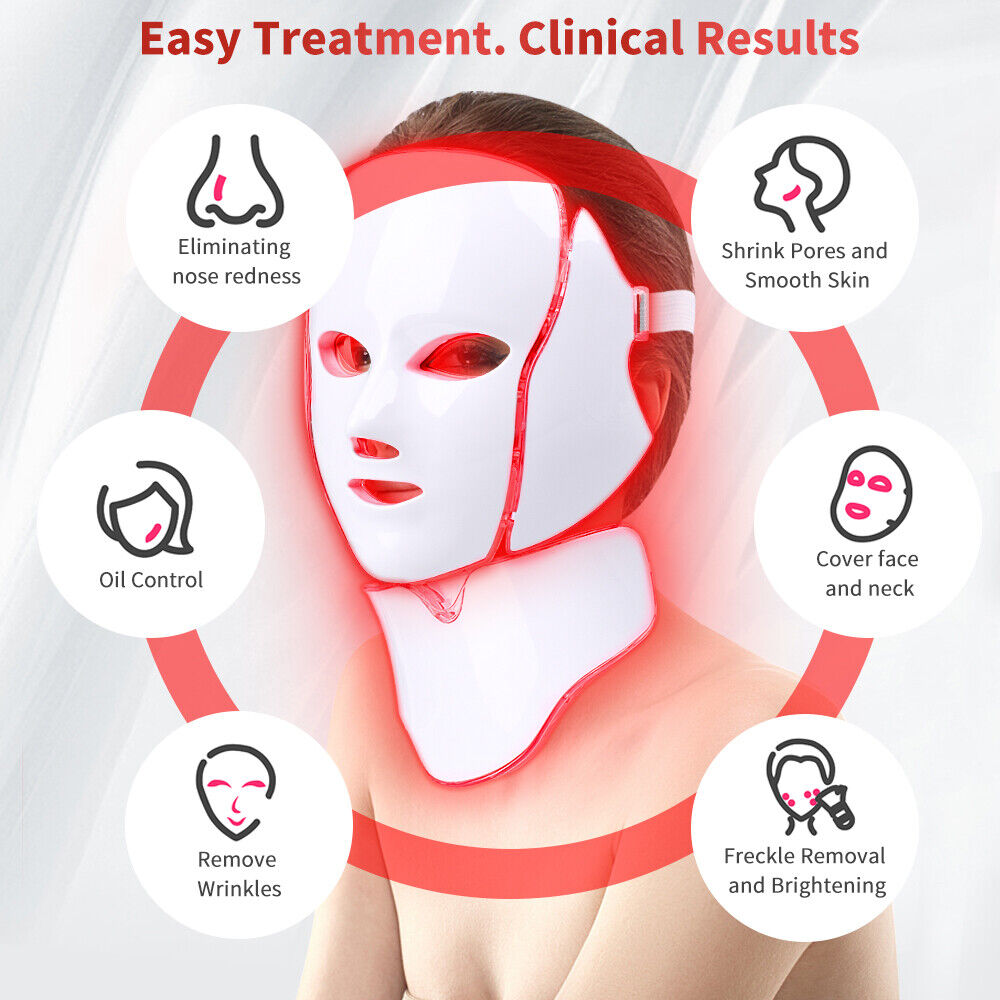 ny Red Light Therapy Face LED Face Mask Lys Therapy Mask for Facial Skin Care US