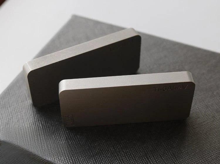 1PCS TC4 Titanium Alloy Block Rectangular Paperweight Stress Relief Fidget Toy 07FC0E-D4 - KOEEK