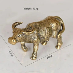 EDC Brass Buffalo Figurine Desktop Decoration Small Statue Animal Figurines Toys EDC - KOEEK