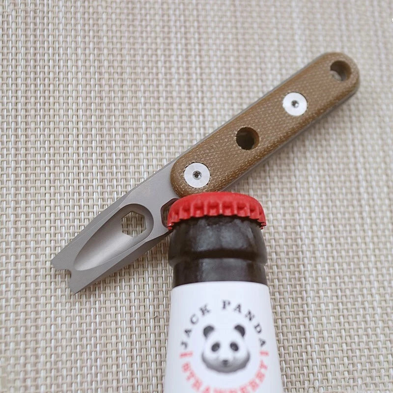EDC Titanium Pry Bar Crowbar Bottle Opener Portable Pocket Outdoor Multi Tools 07FC0E-D4 - KOEEK