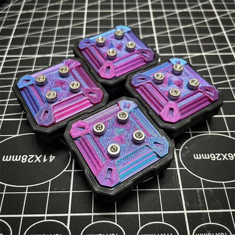 3D Printing Gradient Square Haptic Slider Fidget Clicker EDC Adult Fidget Toys 07FC0E-D4 - KOEEK