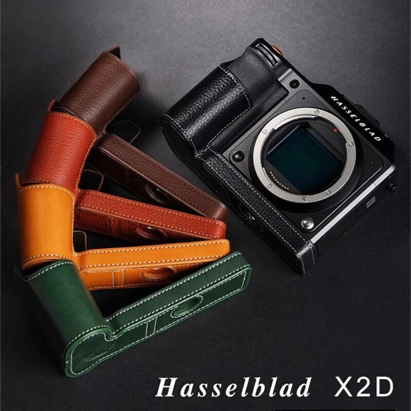 Retro  Leather Half Case Handmade Camera Cover for Hasselblad X2D 100C 07FC0E-D4 - KOEEK
