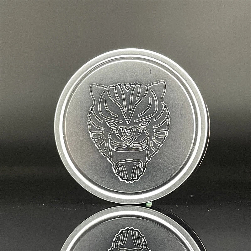 EDC Fidget Toy ADHD Tool Tiger Head Ratchet Wheel Haptic Coin Fidget Spinner Toy 07FC0E-D4 - KOEEK