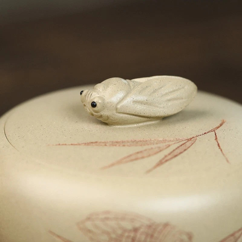 150ml Purple Clay Handcarved Teapot Cicada Chirping High-end Kung Fu Tea Set 07FC0E-D4 - KOEEK