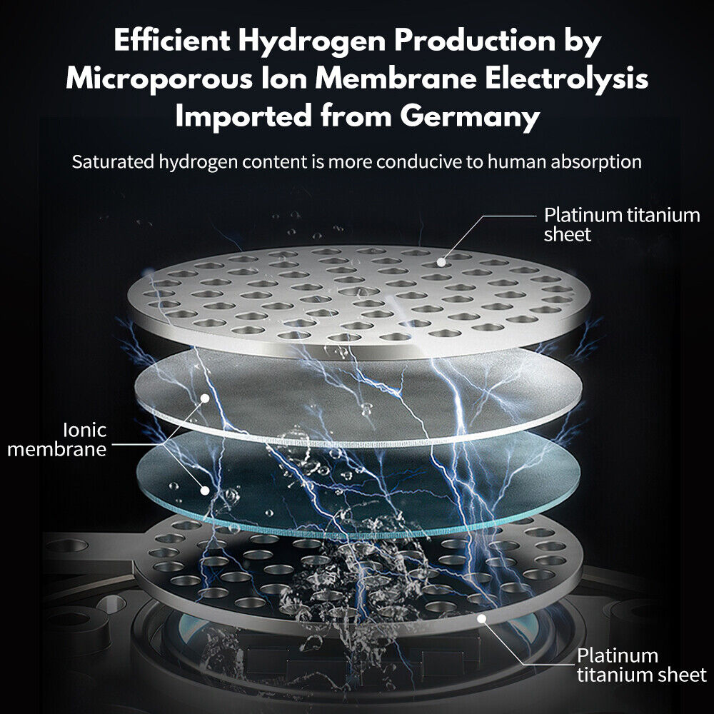 ny 1,5L Hydrogen Vannflaske Hydrogenrik Bærbar Rich Hydrogen Water Generator