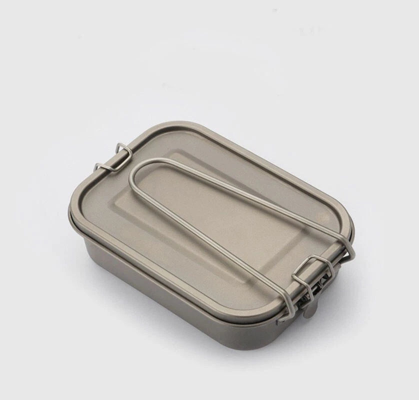 800ml Outdoor Survival Lightweight Pure Titanium Mess Tin Fast Cooking Mess Kit 07FC0E-D4 - KOEEK