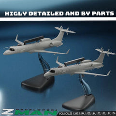 1/200 Indian EMB145I Eye In The Sky Early Warning Aircraft Unpainted 3D Printed 07FC0E-D4 - KOEEK