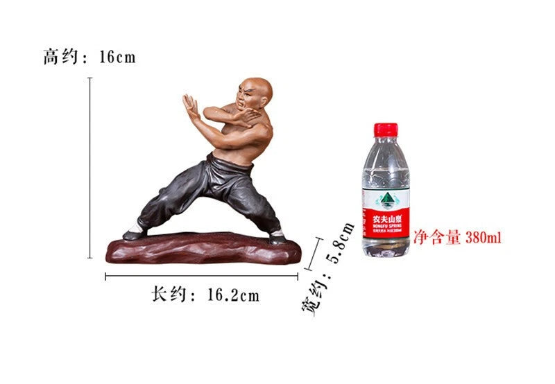 4PCS Set Chinese Kung Fu Shaolin Monk Ceramics Material Arts Figure Home Decorat 07FC0E-D4 - KOEEK