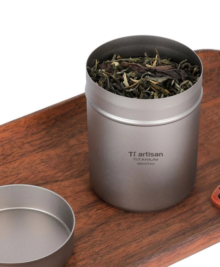 280mL Pure Titanium Storage Box Coffee Tea Cans EDC Portable Container Tank 07FC0E-D4 - KOEEK