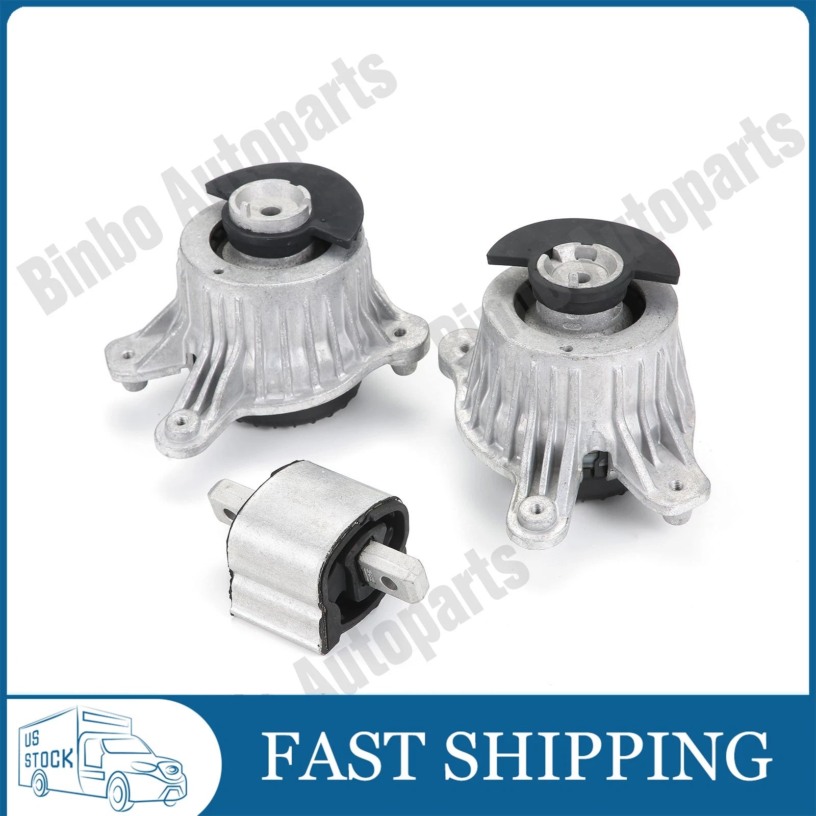 3pcs Engine+Transmission Mount for Benz W205 W213 E200 C180 C200 C300 2052406217 07FC0E-D4 - KOEEK