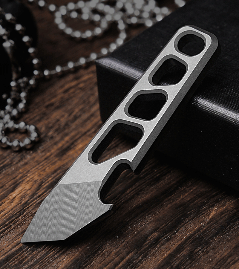 Titanium Alloy Pry Bar Keychain Crowbar Bottle Opener Pendant EDC Multi-Tools 07FC0E-D4 - KOEEK