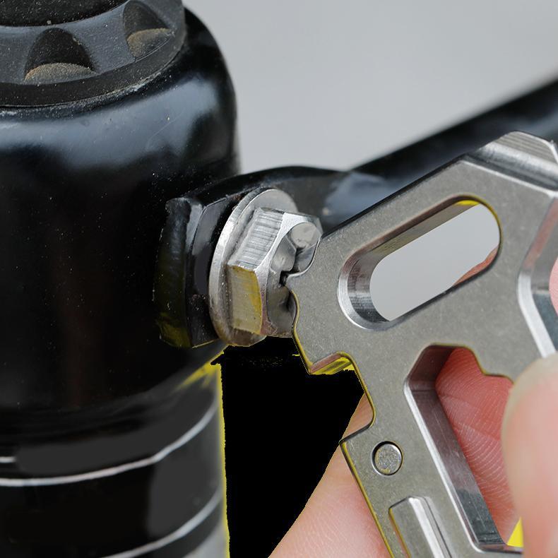 Titanium Keychain Carabiner Clip Bottle Opener Screwdriver Wrench EDC Multi Tool 07FC0E-D4 - KOEEK