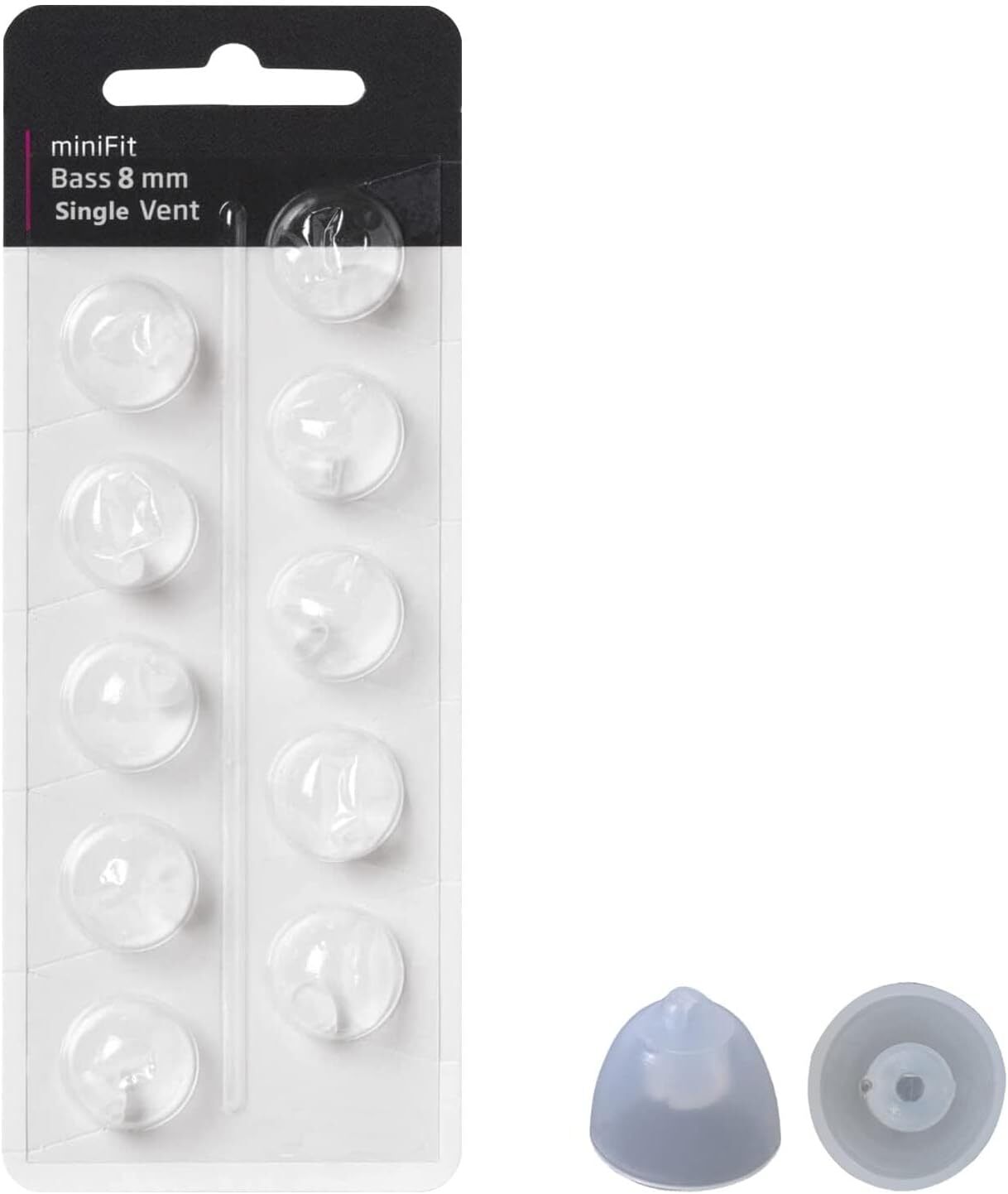 new Hearing Aid Domes for Oticon MiniFit Single Vent Bass Domes: 2 Packs (8mm),... 07FC0E-D4 - KOEEK