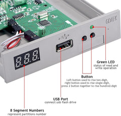 new GoTEK SFR1M44-U100 3.5 Inch 1.44MB USB SSD Floppy Drive Emulator Grey GOTEK - KOEEK