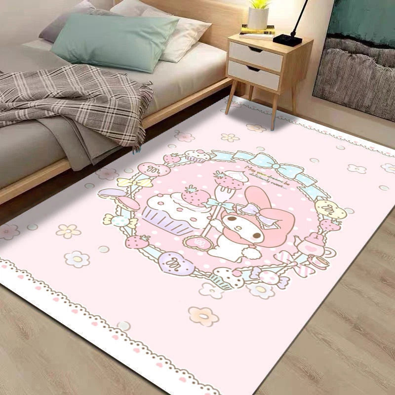 KUROMI My Melody Cinnamoroll Cartoon Floor Mat Carpet Non-Slip Large Doormat Rug 07FC0E-D4 - KOEEK
