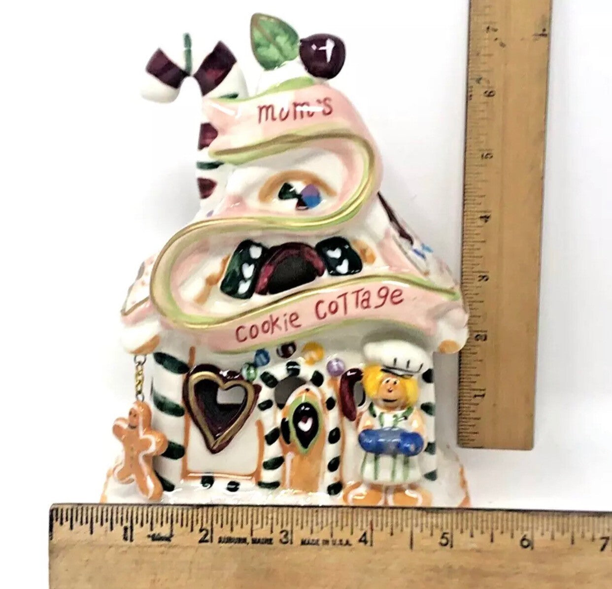 Blue Sky Clayworks Christmas Gingerbread House MOM'S COOKIE COTTAGE Tea Light BLUE SKY - KOEEK