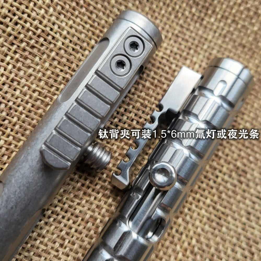 Titanium Alloy Mini Pen With Collection Writing Portable Outdoor EDC Tools Gift 07FC0E-D4 - KOEEK