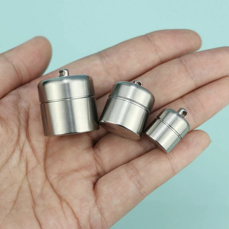 EDC Titanium Multi Tools Waterproof Portable Medicine Bottle Key Pendant Box Set 07FC0E-D4 - KOEEK