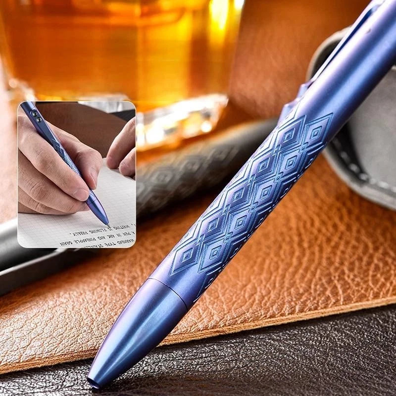 Titanium Alloy Ballpoint Pen EDC Pocket Signature Writing Pen Business Office 07FC0E-D4 - KOEEK