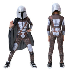 Star Wars The Mandalorian Kids Cosplay Costume Boy Jumpsuit Bodysuit Helmet 07FC0E-D4 - KOEEK