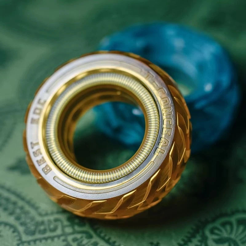 Tire EDC Fidget Ring Personalized Plastic Magnetic Ratchet Ring Fun Fidget Toy 07FC0E-D4 - KOEEK
