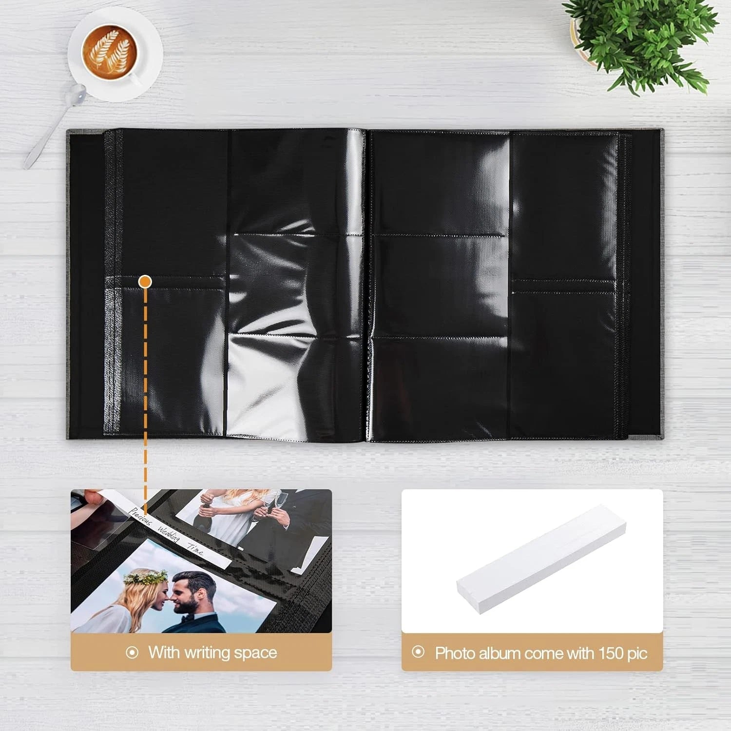 Linen Hardcover Photo Album 4x6 Inches 1000 Photos Large Capacity 07FC0E-D4 - KOEEK
