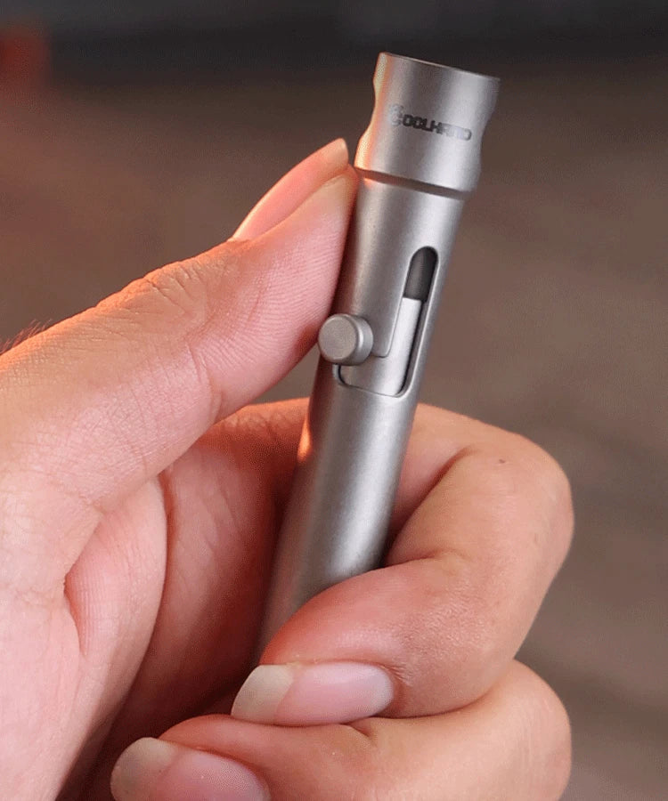 EDC Titanium Practical Ballpoint Pen Working Signature Pocket Pen with 5 Refills 07FC0E-D4 - KOEEK