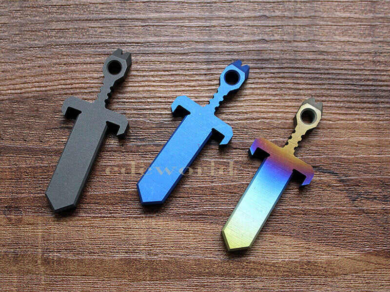Titanium Alloy Necklace Pendant Crowbar Zipper Head outdoor Keychain EDC Tool 07FC0E-D4 - KOEEK