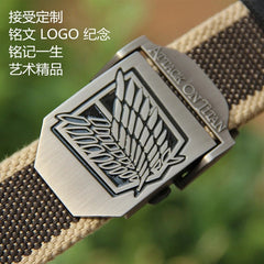 Unisex Belt Attack on Titan Cosplay Student Casual Bales Catch Anime Belt Gift 07FC0E-D4 - KOEEK