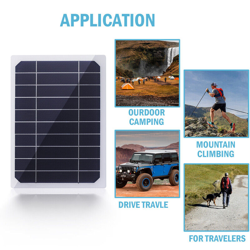 ny Solar Panel Portable PV Power Bank Outdoor Camping Vandring USB Telefonlader