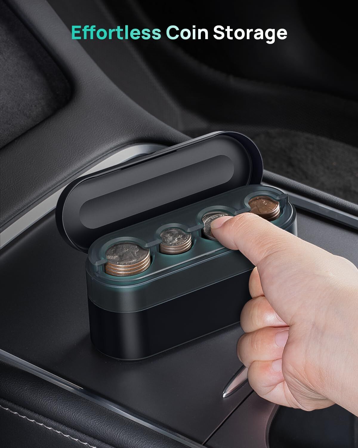 new HALOBLK Larger-Capacity Coin Holder for Car Change Organizer,... HALOBLK - KOEEK