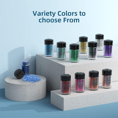 new Edible Glitter Set - Luster Dust 12 Colors, Blue,Copper,Green,Violet,White 07FC0E-D4 - KOEEK