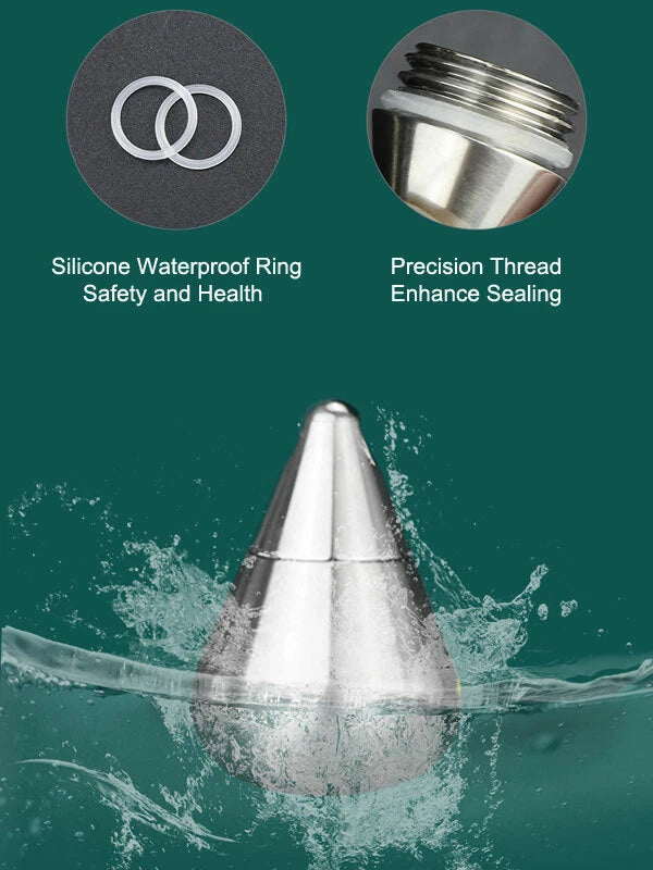 EDC TC4 Titanium Waterproof Pill Container Drop Point Style Box Keychain Pendant 07FC0E-D4 - KOEEK
