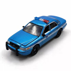 1:64 2001 Ford CrownVictoria Police Car Diecast Model BluevStaticDisplay Vehicle 07FC0E-D4 - KOEEK