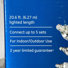 GE 100 Miniature String Lights Clear Bulb w/Green Wire 20.6ft  Set Of 8 Lights GE - KOEEK