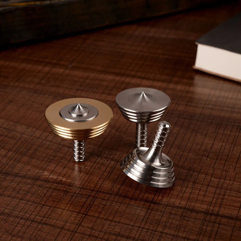 Spinning Top Finger Spinner Toys CNC Stainless Steel Brass Fidget Toy EDC Toys 07FC0E-D4 - KOEEK