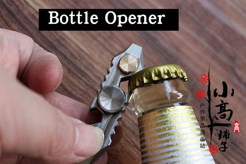 TITANER Titanium Gyroscope Fingertips Spinning Top Gearwheel Toy Pry Bar Tool 07FC0E-D4 - KOEEK
