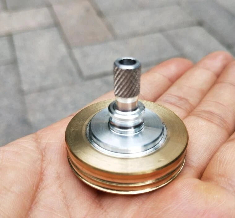 Brass Hand Twisting Spinning Top Gyro Gyroscope Collection Spinner Toys 07FC0E-D4 - KOEEK