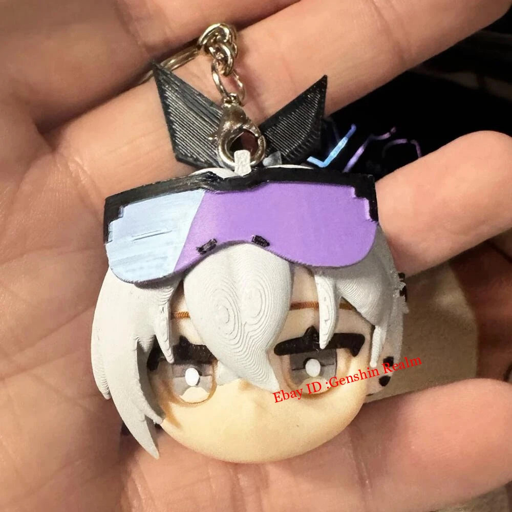 Anime Honkai: Star Rail Silver Wolf PVC Keychain Backpack Pendant Decor Gift 07FC0E-D4 - KOEEK