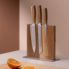 Magnetic Wooden Knife Block - Kitchen Storage with Strong Magnets for Knives 07FC0E-D4 - KOEEK