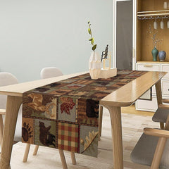 new Rustic Moose Deer Bear Table Runner, Retro Vintage 13x36inch, Countryside-2 07FC0E-D4 - KOEEK