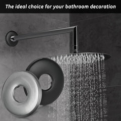new 4 Pack Shower Arm Flange, Round Replacement Escutcheon Plate, 2.5 Black 07FC0E-D4 - KOEEK