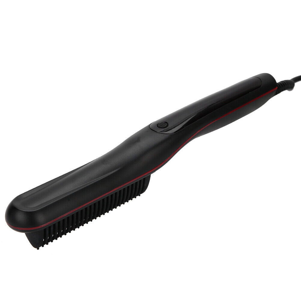 new Electric Hair Comb Anti Scald Beard Brush US Plug 110V(Black )(Black ) HGF koeek - KOEEK