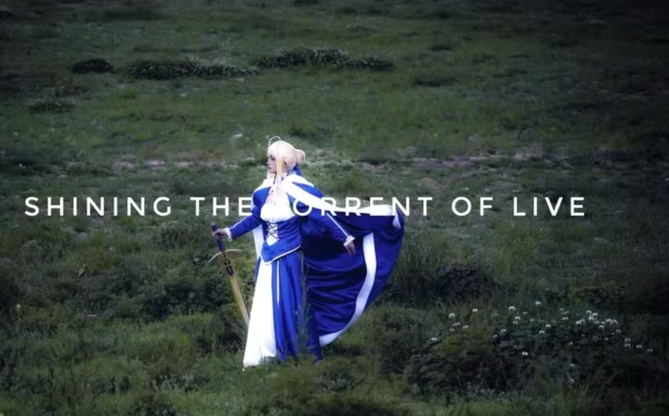 Fate/stay Night Altria Pendragon Cosplay Saber Combat Anime Full Outfit Cloak 07FC0E-D4 - KOEEK