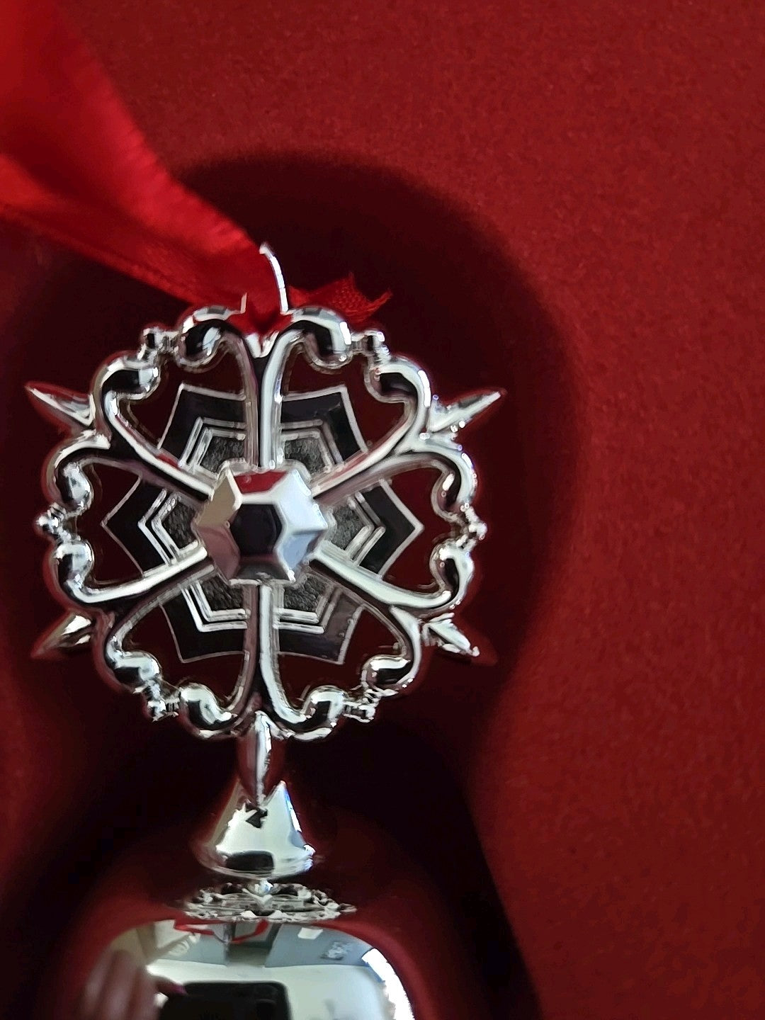 2017 Lenox Silver Musical Bell Snowflake Christmas Tree Ornament 870937 LENOX - KOEEK