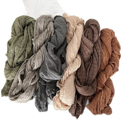 Unisex Plain Color Neutral Plain Color Preppy Thin Scarf  Soft Shawl Bandana 07FC0E-D4 - KOEEK