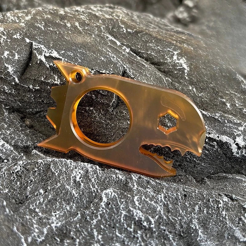 Titanium alloy Shark - Zirconium EDC multi-purpose tool Window breaker pry bar 07FC0E-D4 - KOEEK