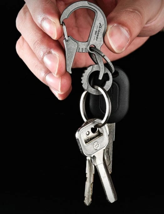 EDC Titanium Alloy Multi tools Personalize Keychain Bottle Opener Buckle 07FC0E-D4 - KOEEK