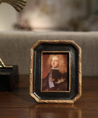 new 2.5x3.5 Small Vintage Picture Frame, Mini Antique 2.5x3.5, Black and Gold 07FC0E-D4 - KOEEK