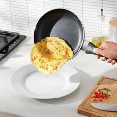 ProductsNon-Stick Cookware 8-Piece Set, Includes Cookware, Black 07FC0E-D4 - KOEEK